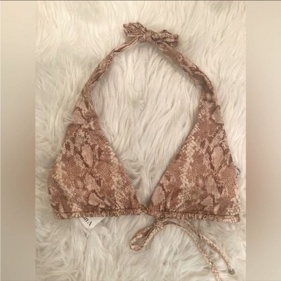 NWT Vitamin A Top Milana’ Convertible Halter in Sand Snake Size Small/6, XS/4 - Picture 7 of 14